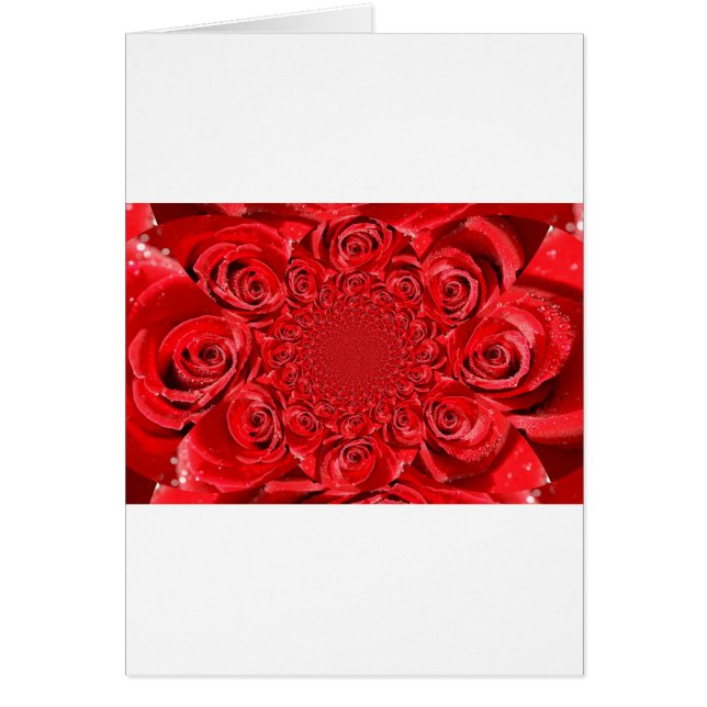 Roses Rojos Kaleidoscope: Feliz arte de San Valent (Frente)