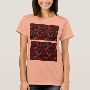 Roses Rojos Vestido Floral De Camiseta
