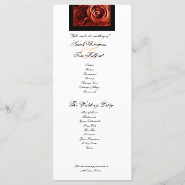 ROSES ROJOS y Programa de Bodas de ORO LACE (Anverso)