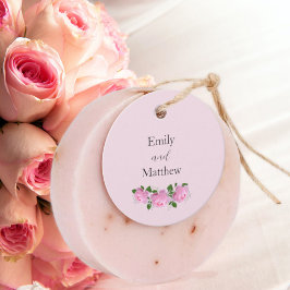 Roses rosadas fragantes, Boda Gracias, etiquetas d