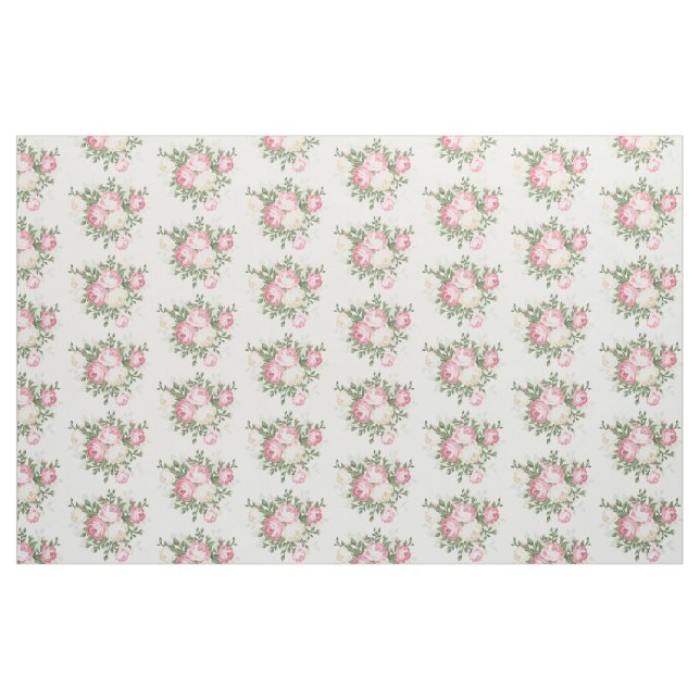 Roses rosadas personalizados de tela ("Cuarto gordo" (fat quarter))