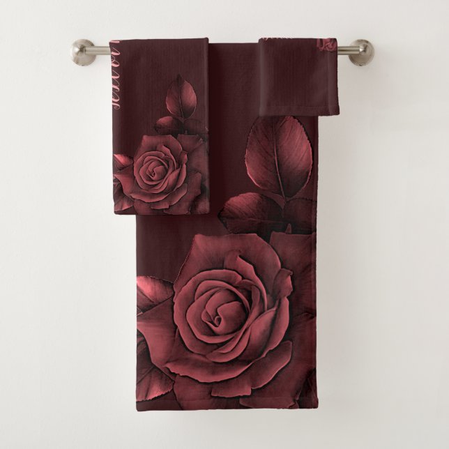 Roses rosados Roses Flores Maroon Elegante (In situ)