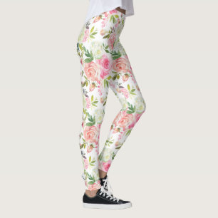 Roses rosados Yoga Pilates Pant Calientes Leggings