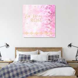 Roses rosas rosas Damask Grunge - Lienzo envuelto