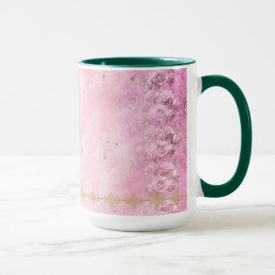 Roses rosas rosas Damask Grunge - Mug, Copa