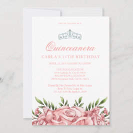 Roses rosas Rubor | Invitaciones Quinceanera