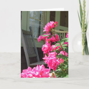 Roses y rocas rosados - Tarjeta de viñedo de Marth