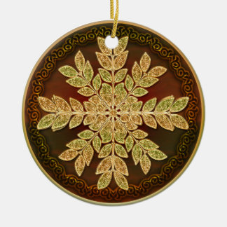 Rosetón de oro del ornamento