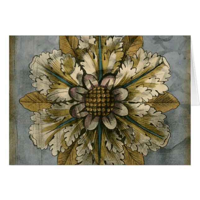 Rosette de máscara decorativa sobre fondo gris (Anverso (Horizontal))