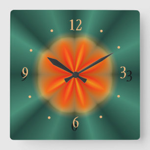 Rosette en rojo/Naranja con verde> Reloj de cocina