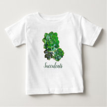 Rosette suculenta camiseta bebé
