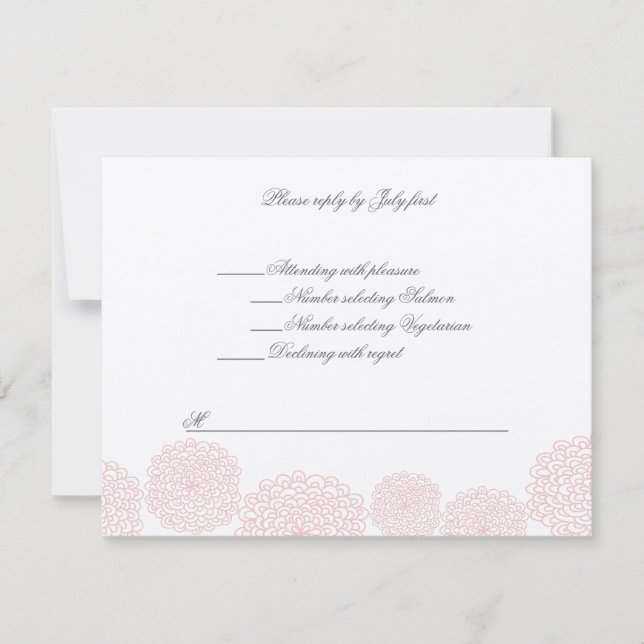 Rosettes Cream Hebreo Boda Judía RSVP (Anverso)