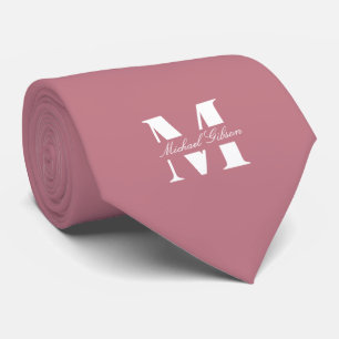 Rosewood Pink Monograma Personalizado Corbata pa