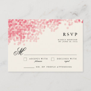 Rosey Light Shower   Tarjetas de respuesta RSVP ru
