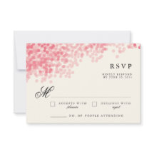 Rosey Light Shower | Tarjetas de respuesta RSVP ru
