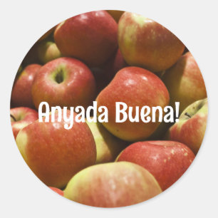 Rosh Hashanah Pegatinas de Apple con saludo de Lad