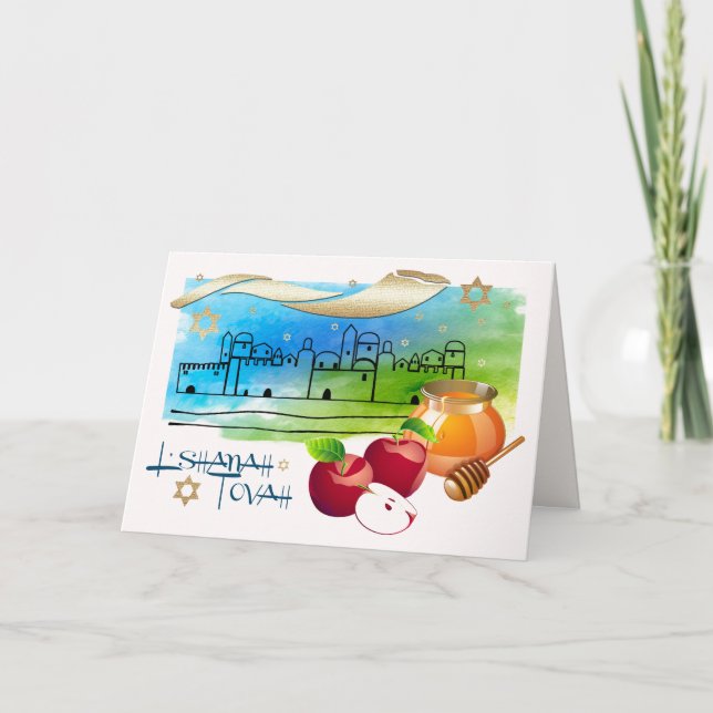 Rosh Hashanah | Tarjetas de felicitación judías de (Anverso)