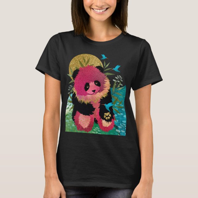 ROSIE BEAR panda - camisetas oscuros eligen estilo (Anverso)