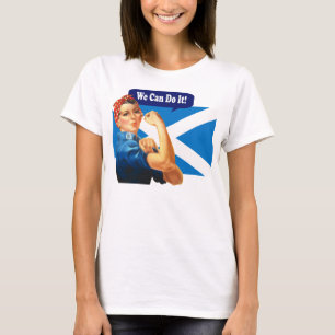 Rosie el remachador para la camiseta escocesa de