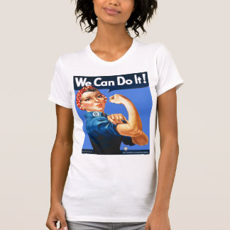 Rosie la camiseta azul sólida del remachador
