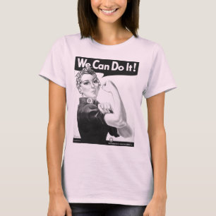 Rosie la camiseta del remachador blanco y negro