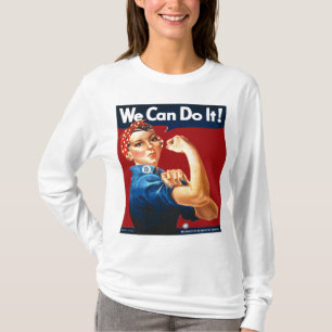 Rosie la camiseta roja sólida del remachador