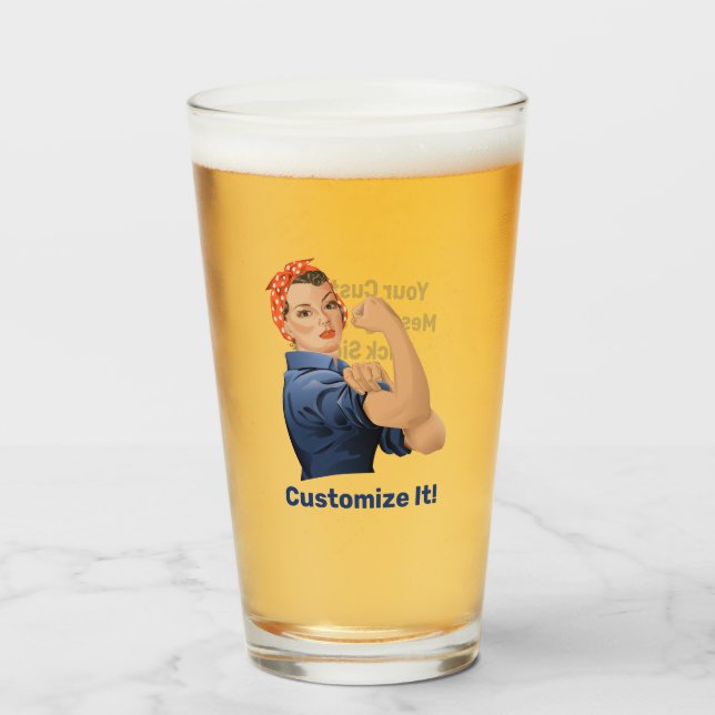 Rosie the Riveter Glass (Anverso (lleno))