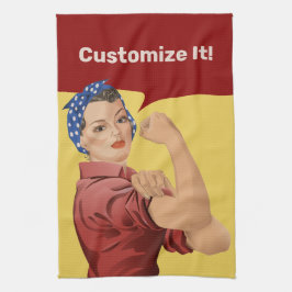 Rosie the Riveter Kitchen Toalla