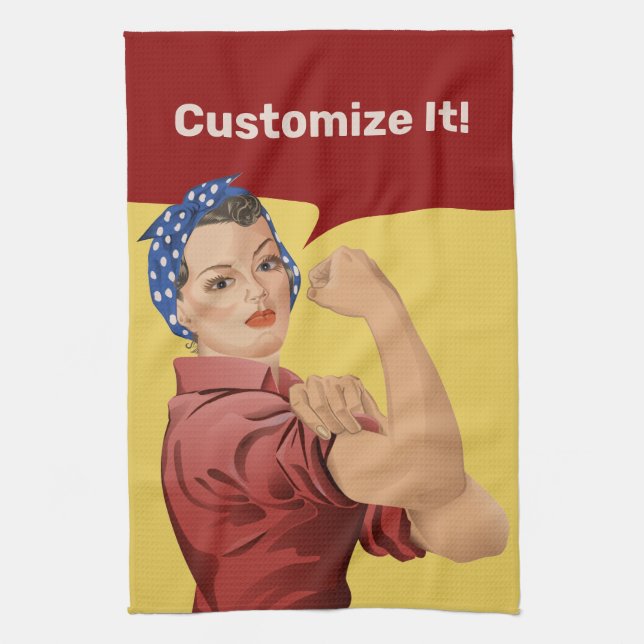 Rosie the Riveter Kitchen Toalla (Vertical)