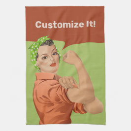Rosie the Riveter Kitchen Toalla