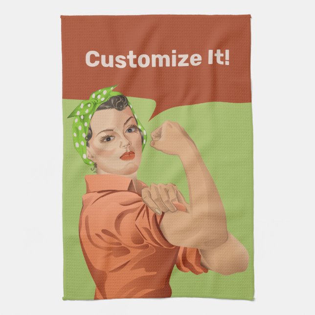 Rosie the Riveter Kitchen Toalla (Vertical)