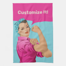 Rosie the Riveter Kitchen Toalla