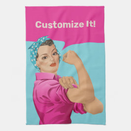 Rosie the Riveter Kitchen Toalla