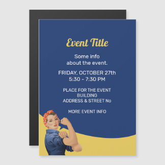 Rosie the Riveter Magnetic Invitación