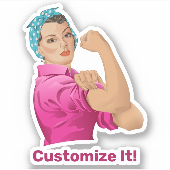 Rosie the Riveter Pegatina (Anverso)