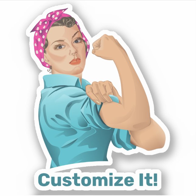 Rosie the Riveter Pegatina (Anverso)