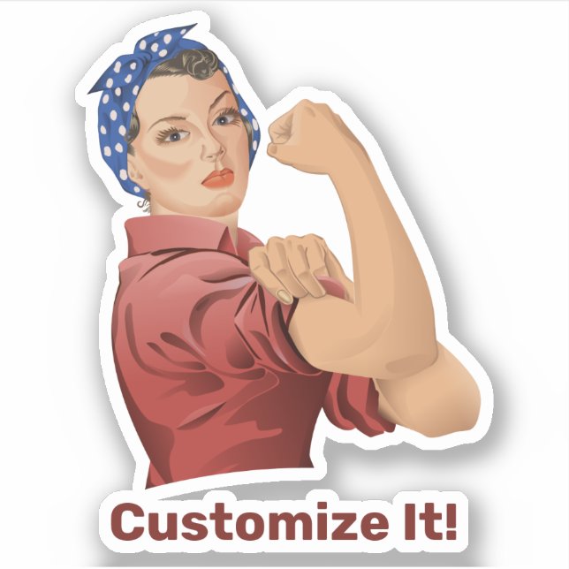 Rosie the Riveter Pegatina (Anverso)