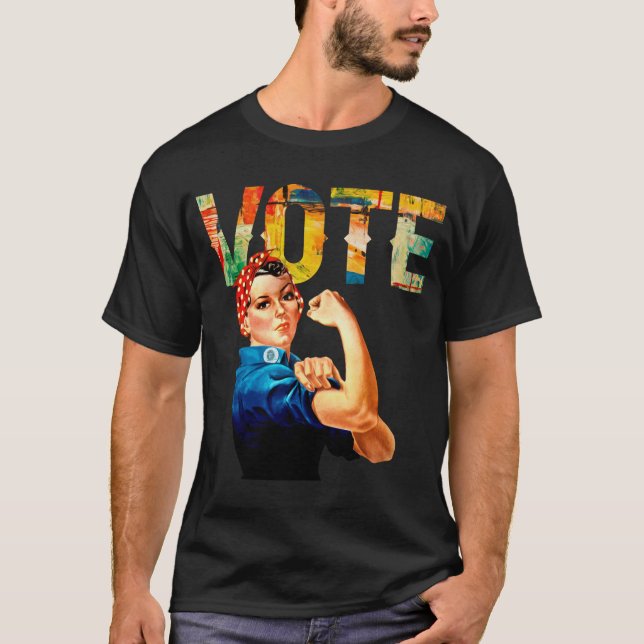 Rosie the Riveter Political Vote Camisetas (Anverso)