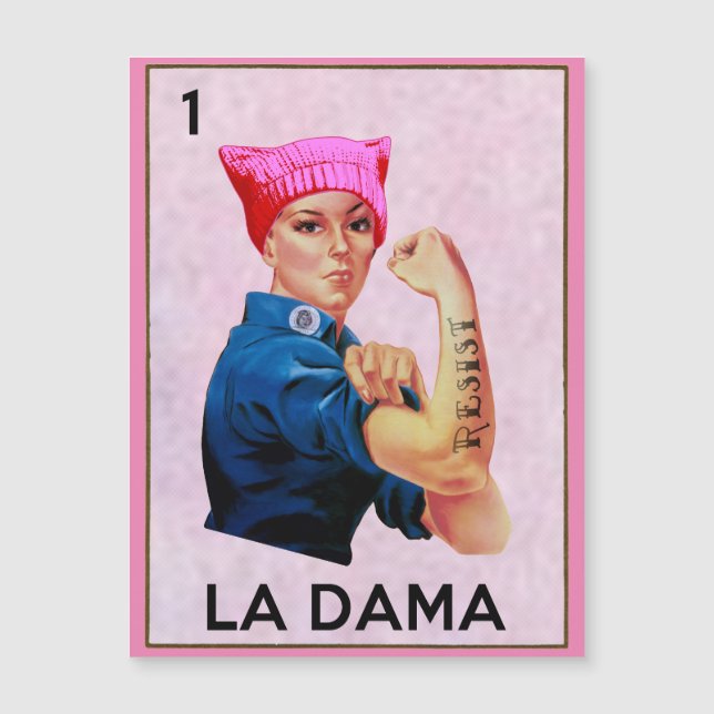 Rosie the Riveter se resiste a La Dama Loteria (Anverso)