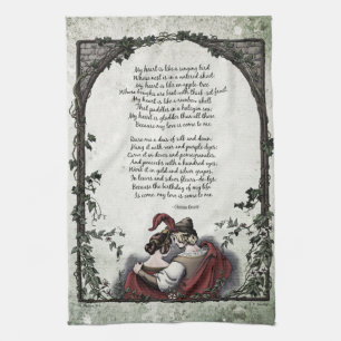 Rossetti "Love" Victoria Poetry Art Tea Toalla