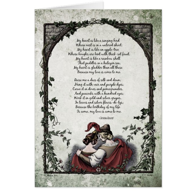 Rossetti "Love" Victorian Art Card (Frente)