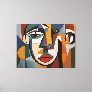 rostro de arte abstracto