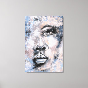 Rostro de mujer - Pintura de arte abstracto de est