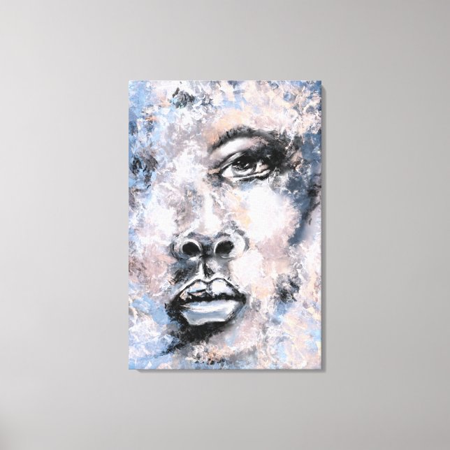 Rostro de mujer - Pintura de arte abstracto de est (Anverso)