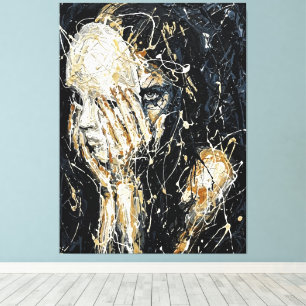 Rostro fantasmal etéreo Arte abstracto que gotea N