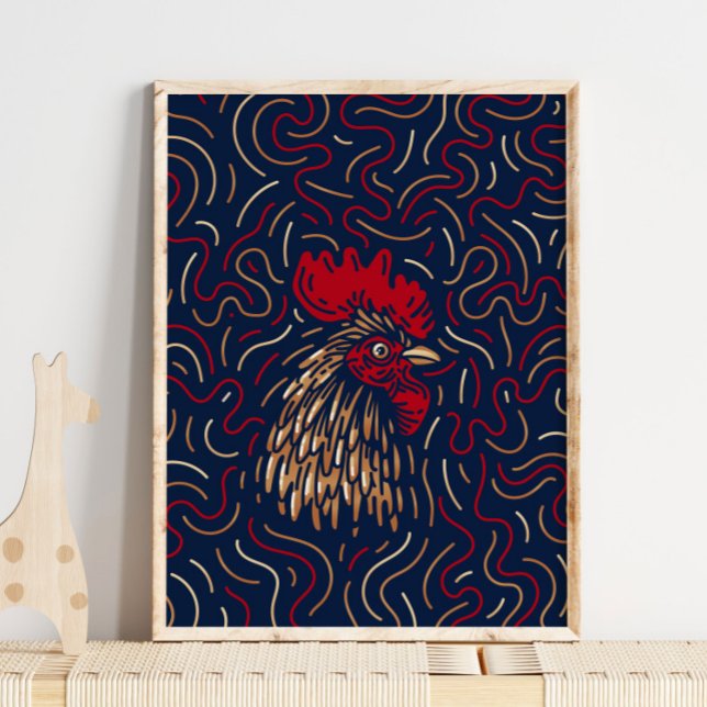 Rostro rojo zodiaco chino | Impresión digital Zodi (Subido por el creador)