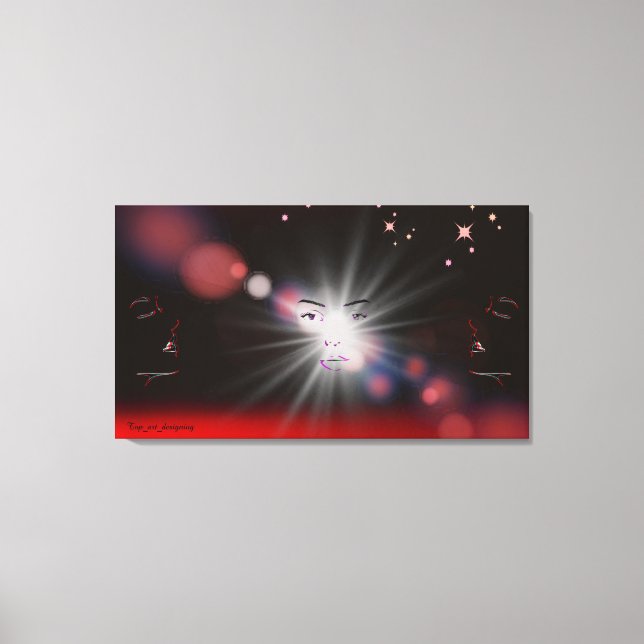 Rostros de impresión de lienzo estirados (Anverso)