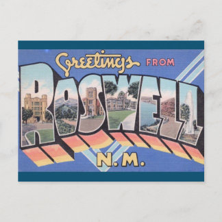 Roswell, tarjeta postal de viaje de la cosecha de