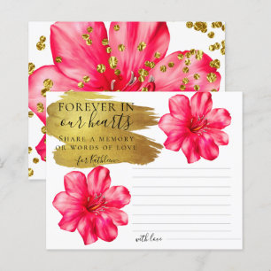 Rosy Floral comparte tarjeta funeraria de memoria