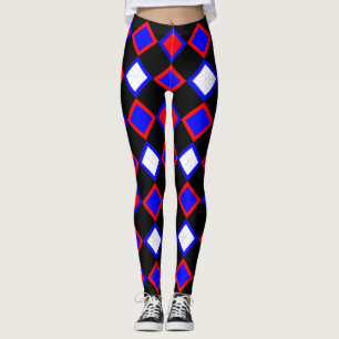 Rot Blau Leggings